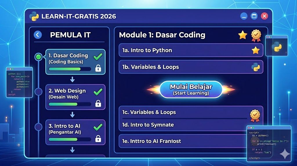 Belajar Teknologi untuk Pemula 2026: Dari Nol Sampai Punya Skill yang Dicari - Gambar 2 Belajar Teknologi untuk Pemula 2026: Dari Nol Sampai Punya Skill yang Dicari - Gambar 2
